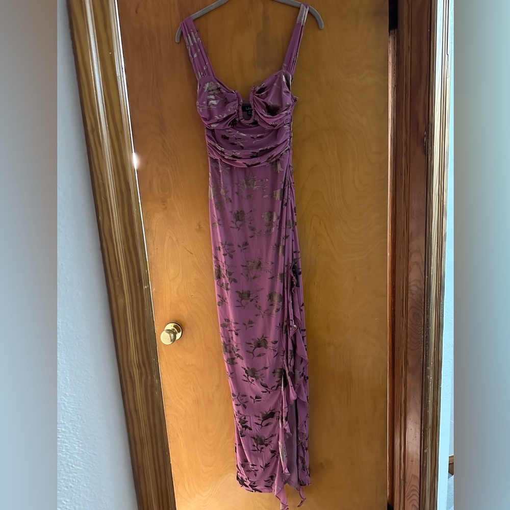Lulu's Mauve Floral Dress